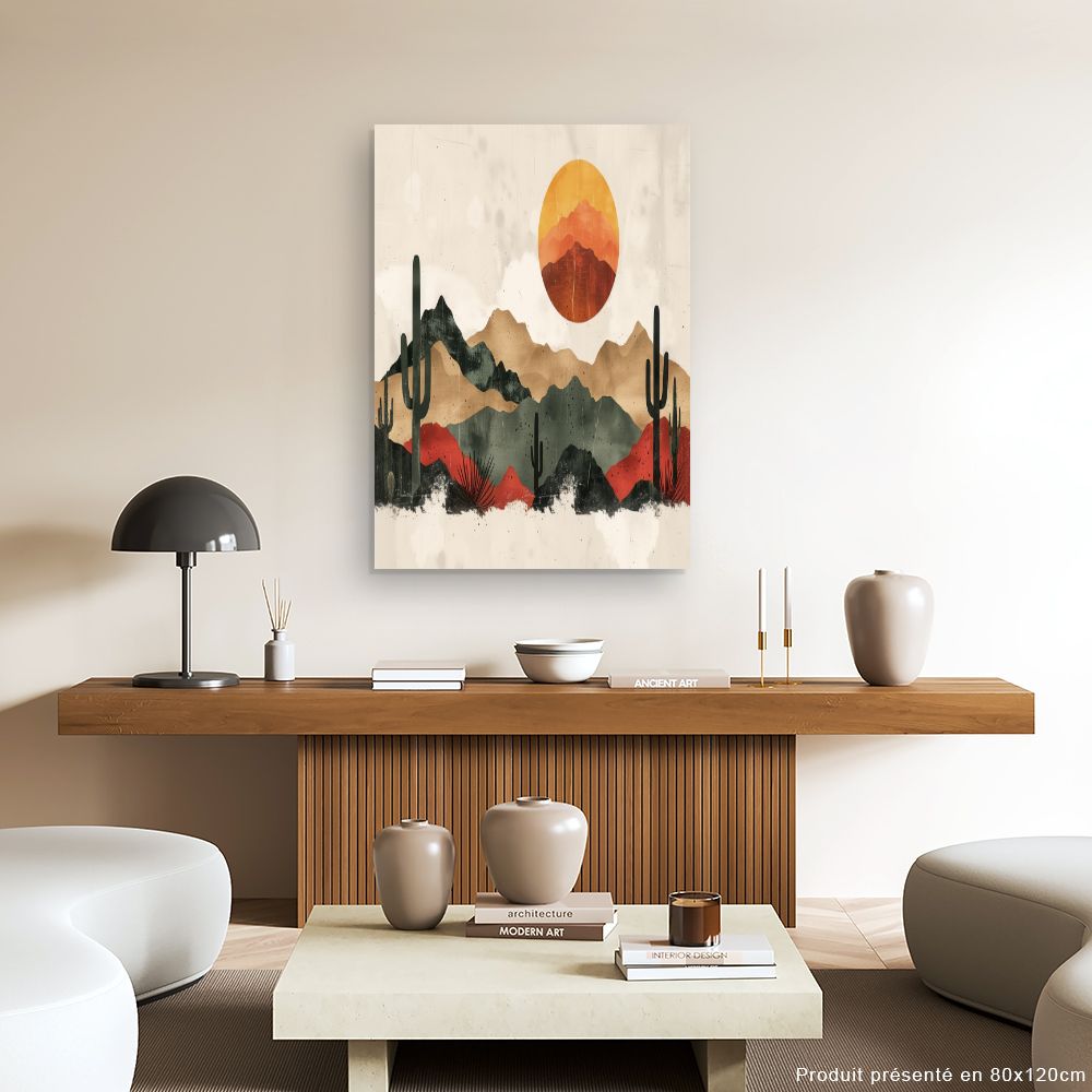Toile "Désert et montagnes"