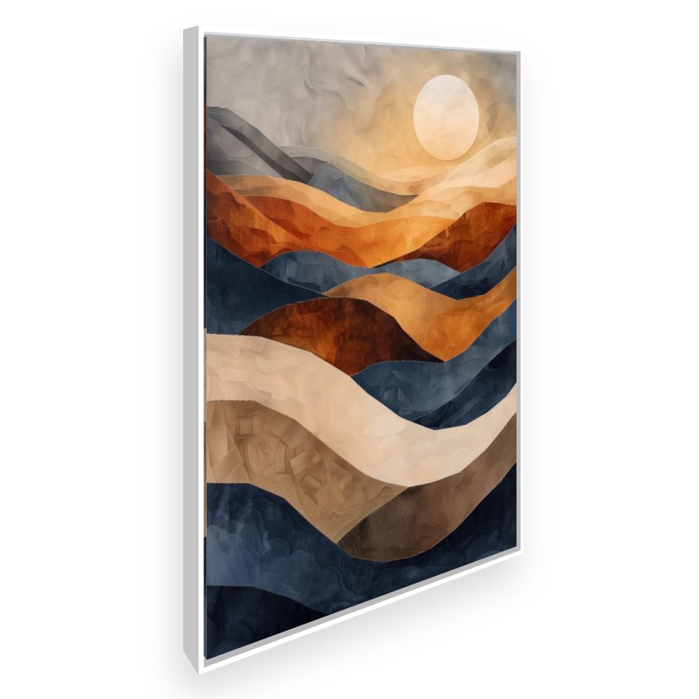 Toile Paysage ondulant – toile cadre blanc (slide 2)
