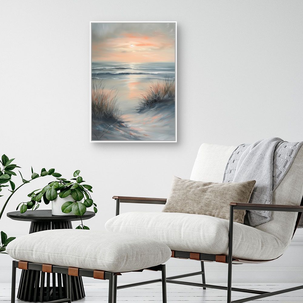 Toile "Coucher de soleil marin"