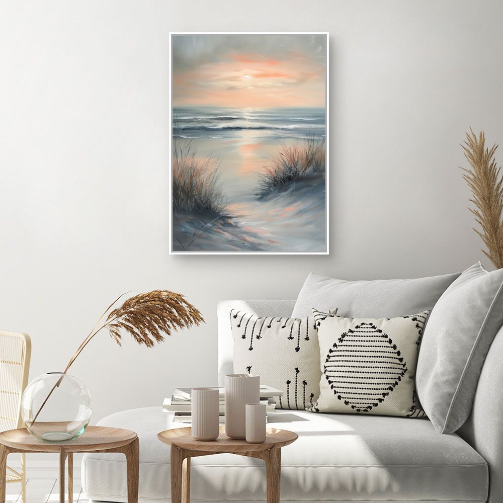 Toile "Coucher de soleil marin"