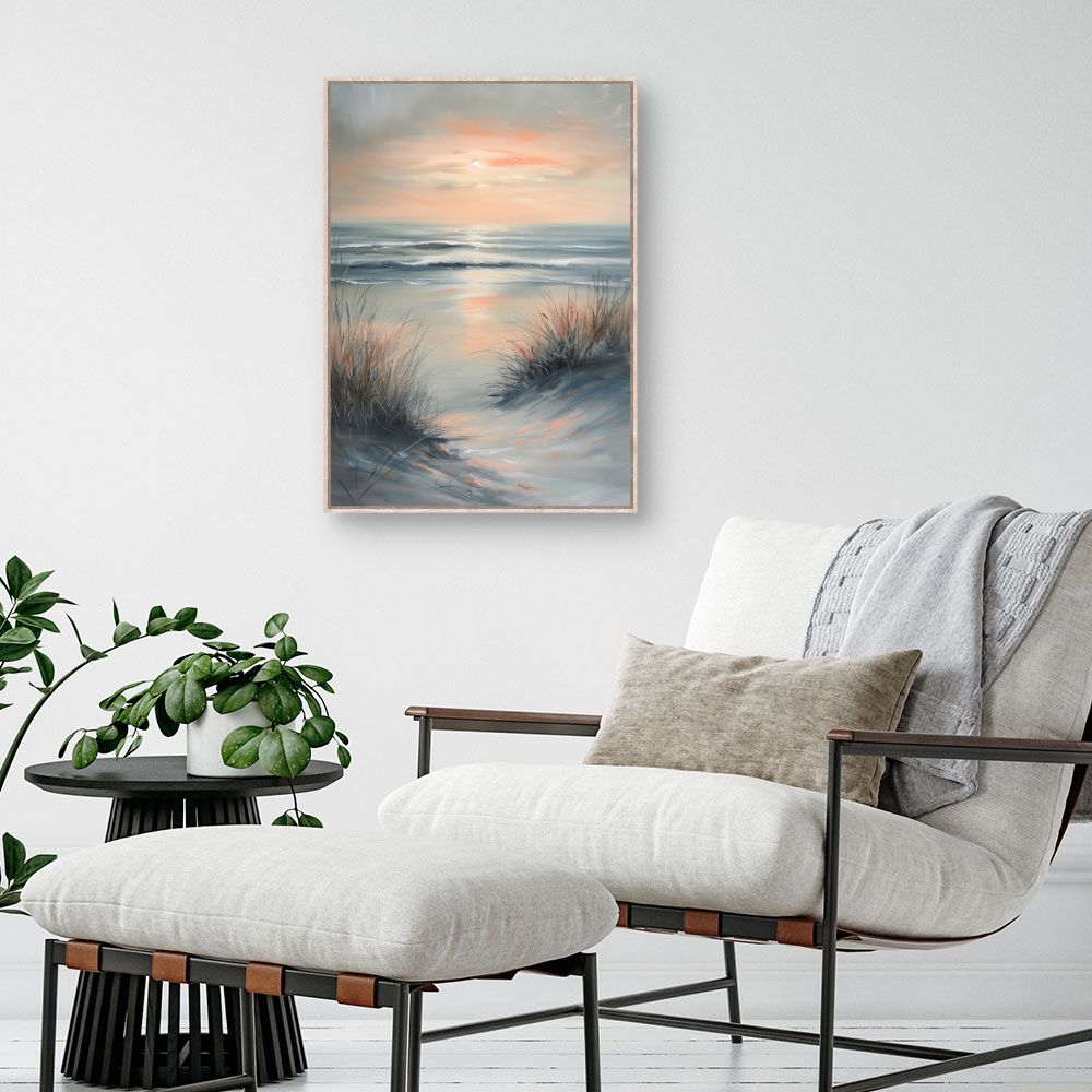 Toile "Coucher de soleil marin"