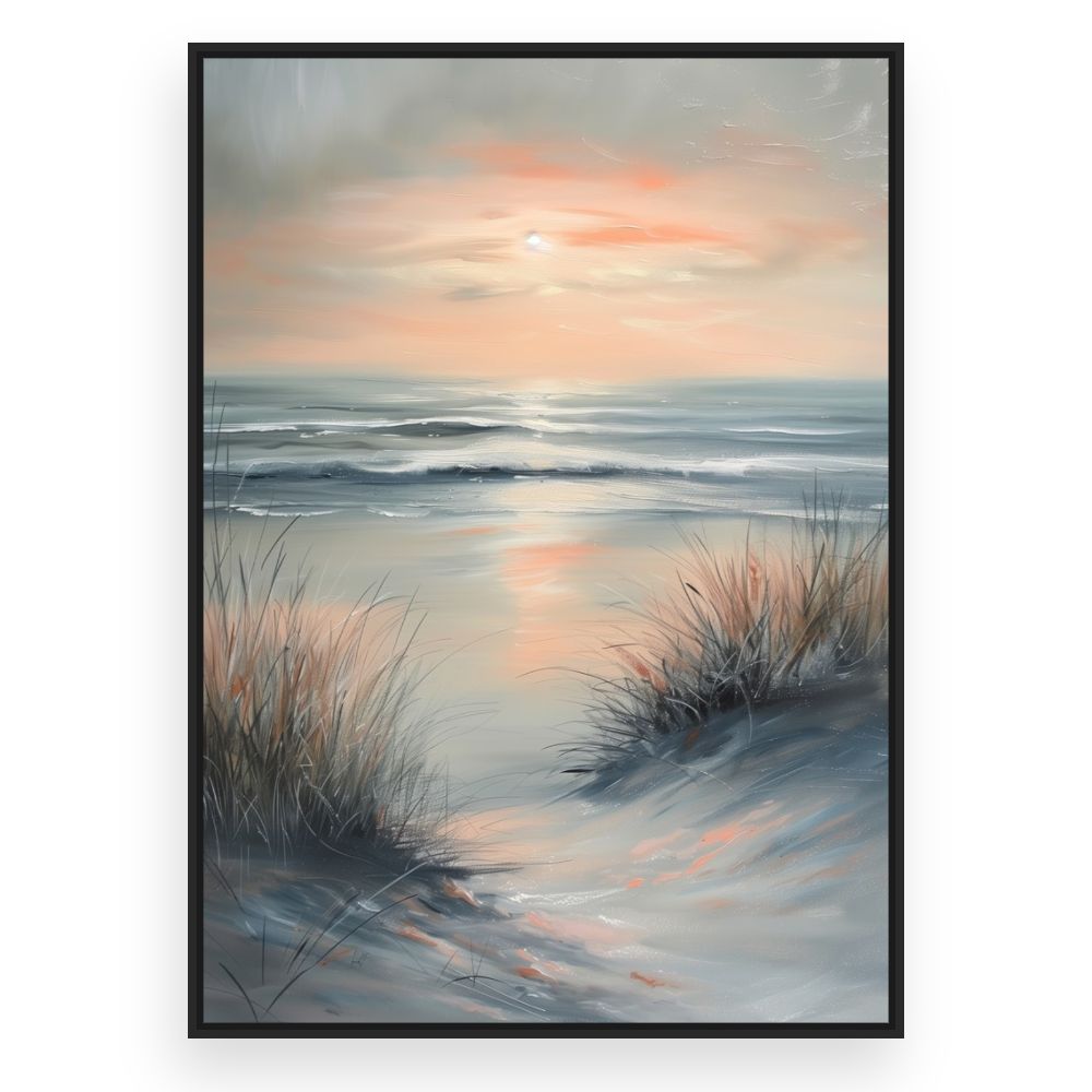 Toile Coucher de soleil marin – toile cadre noir (slide 3)