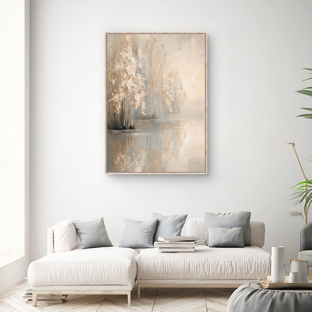 Toile "Arbres au bord de l'eau"