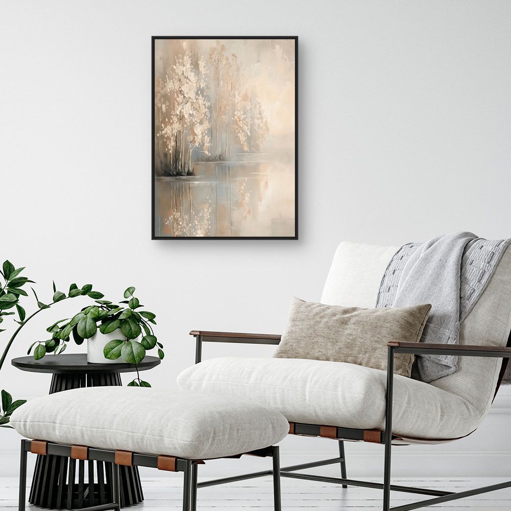 Toile "Arbres au bord de l'eau"