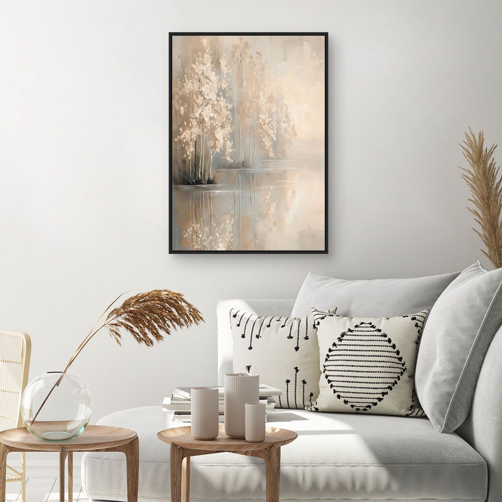 Toile "Arbres au bord de l'eau"