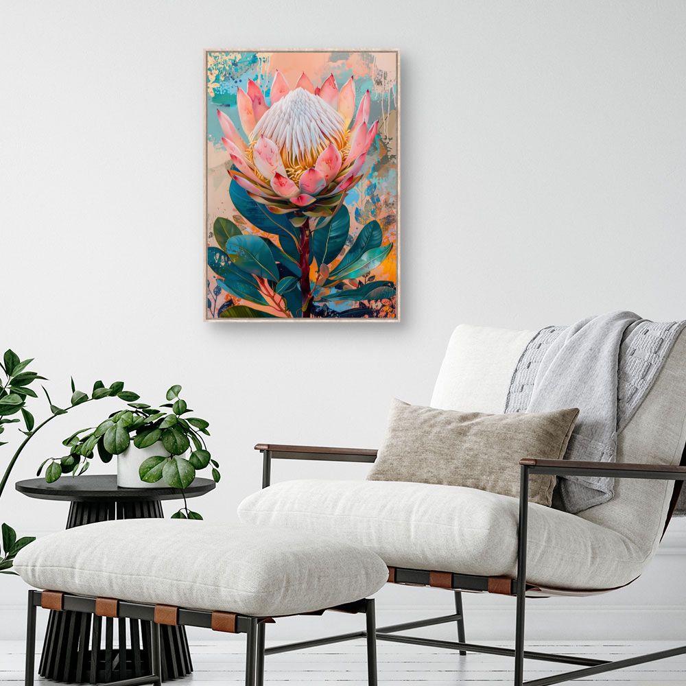 Toile "Fleur éclatante artistique"