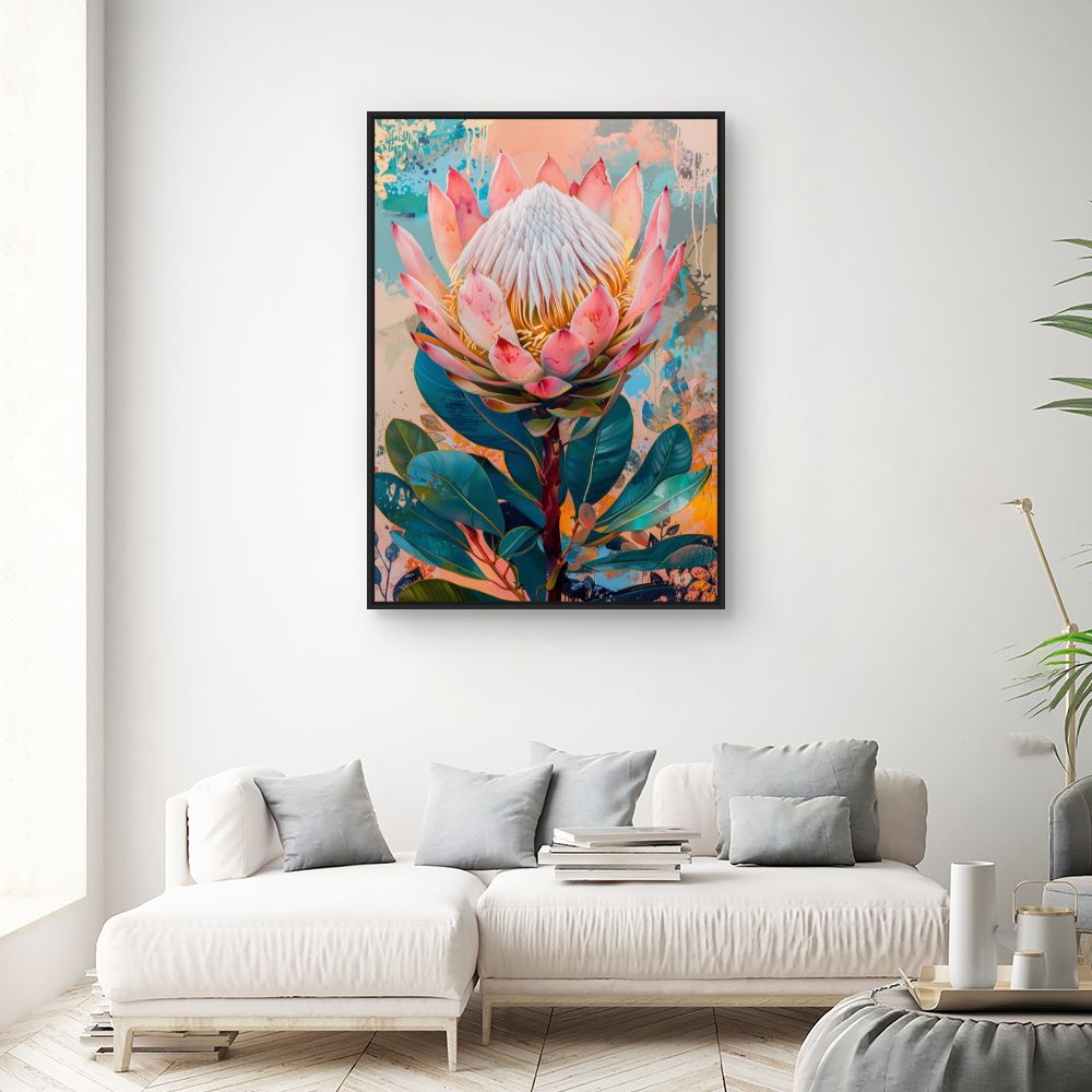 Toile "Fleur éclatante artistique"