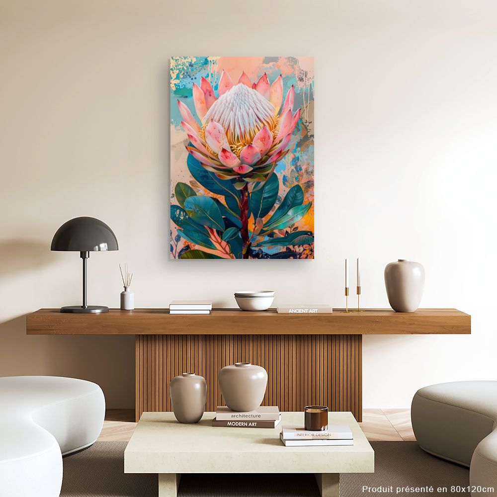 Toile "Fleur éclatante artistique"
