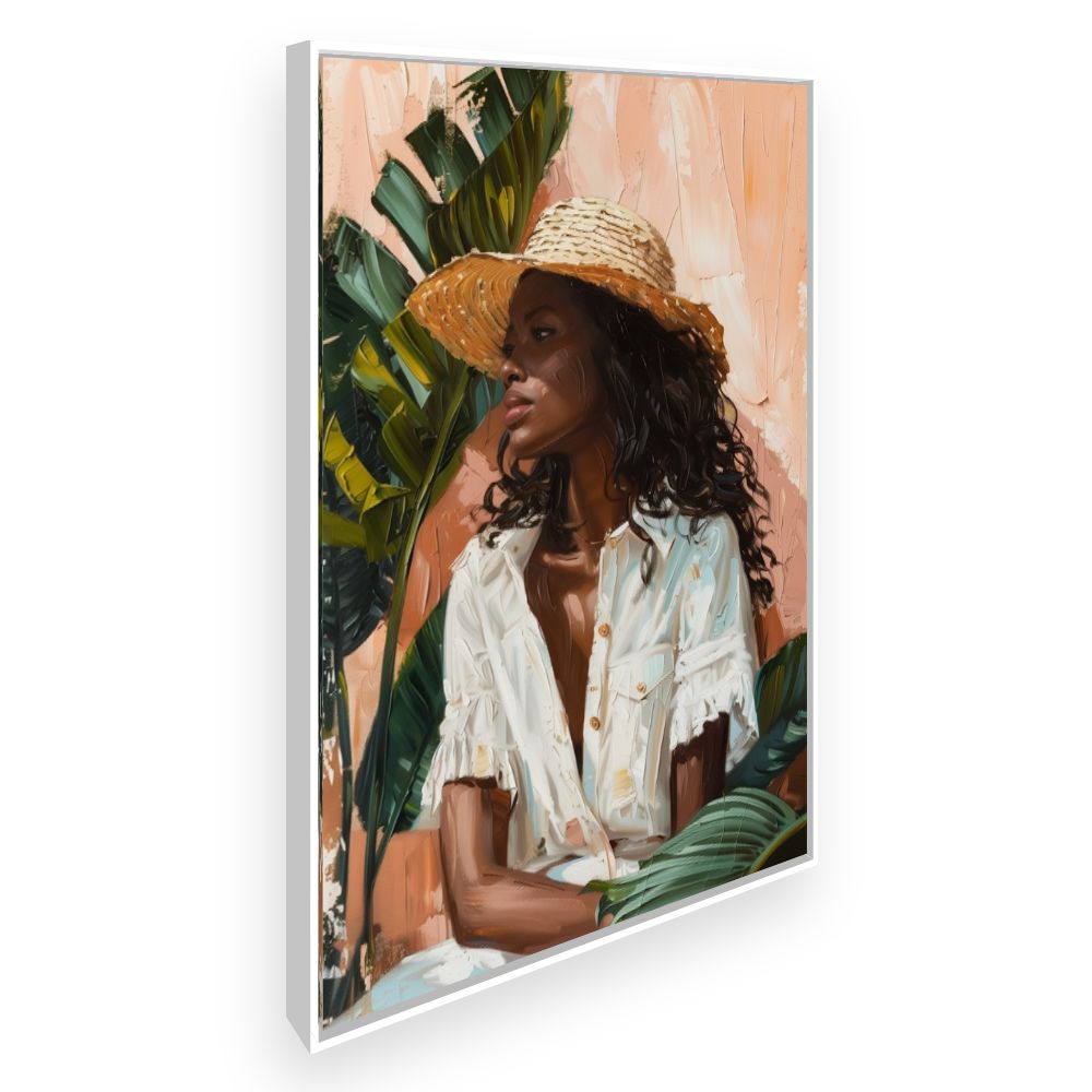 Toile Élégance estivale chic – toile cadre blanc (slide 2)