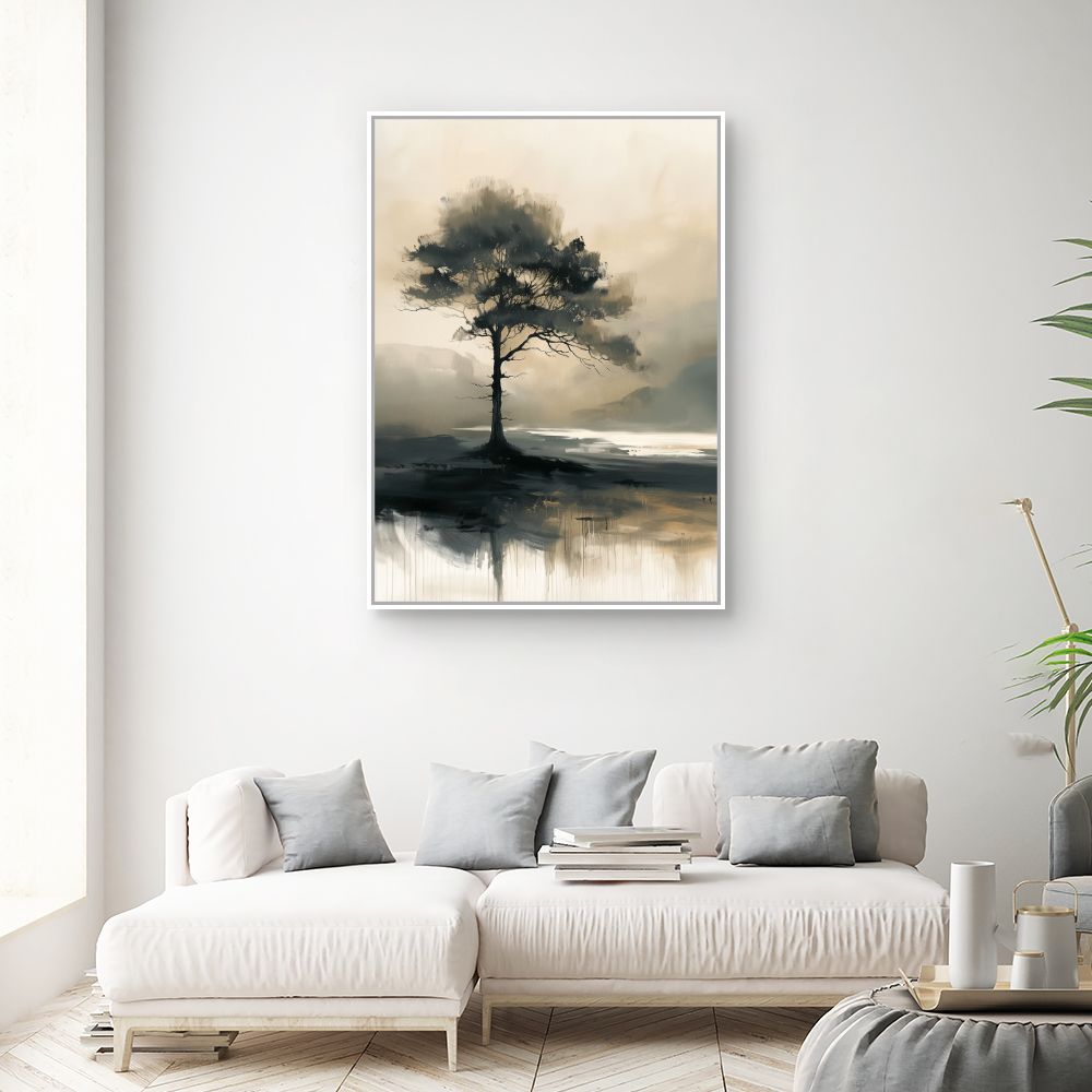 Toile "Arbre solitaire fascinant"