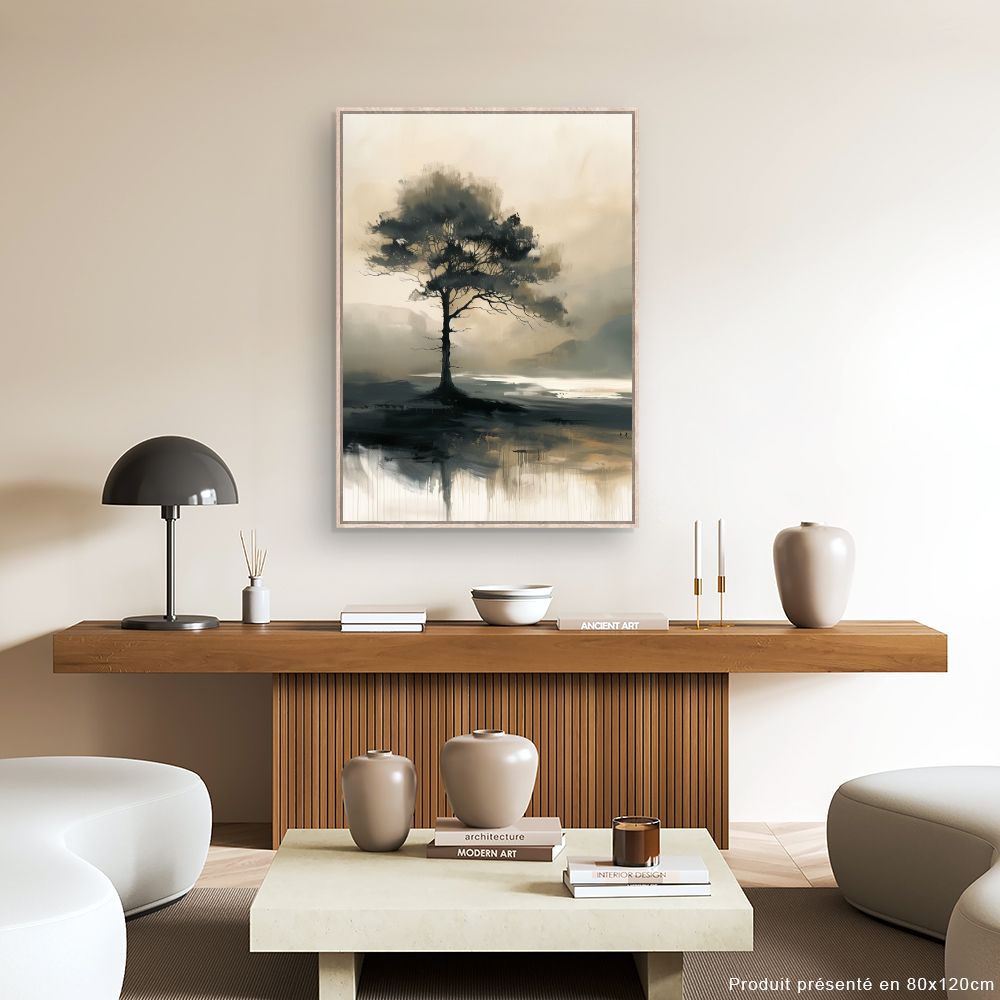 Toile "Arbre solitaire fascinant"