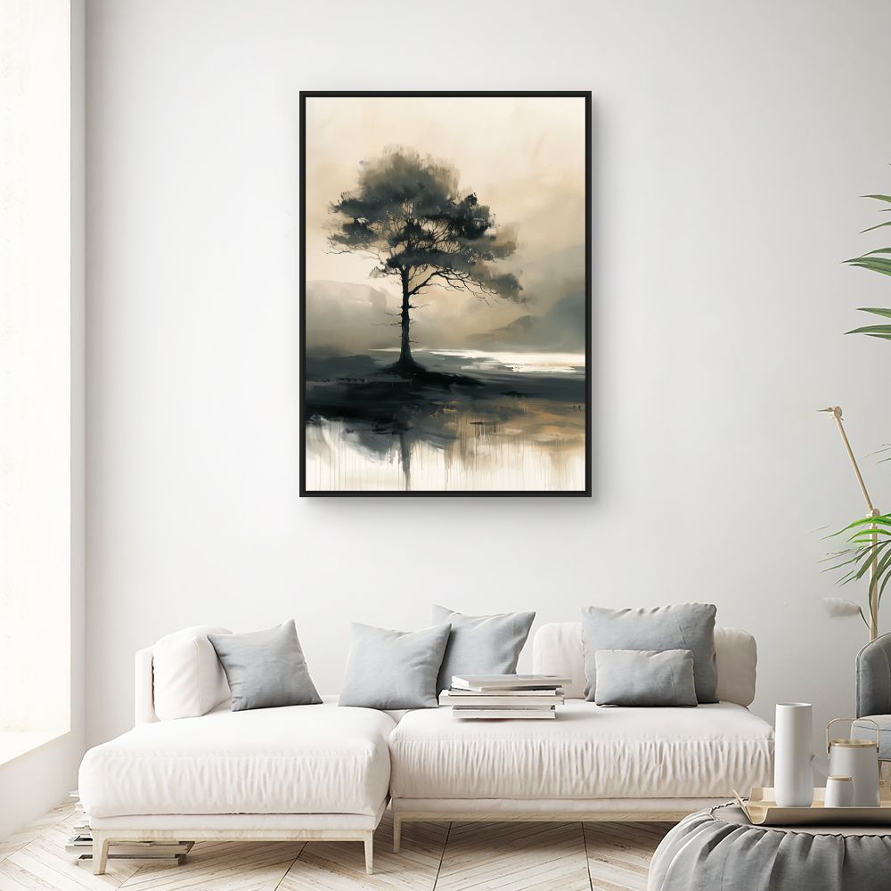 Toile "Arbre solitaire fascinant"