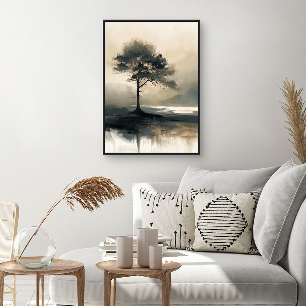 Toile "Arbre solitaire fascinant"