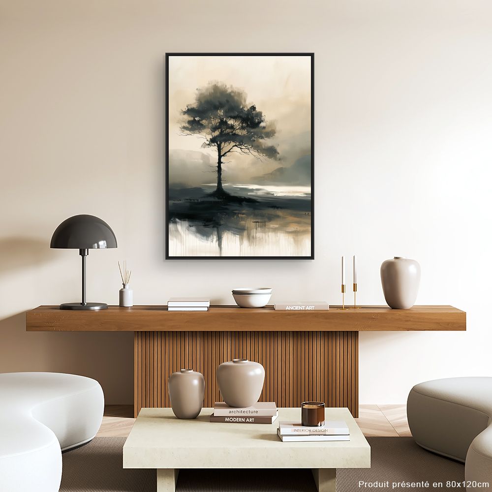 Toile "Arbre solitaire fascinant"