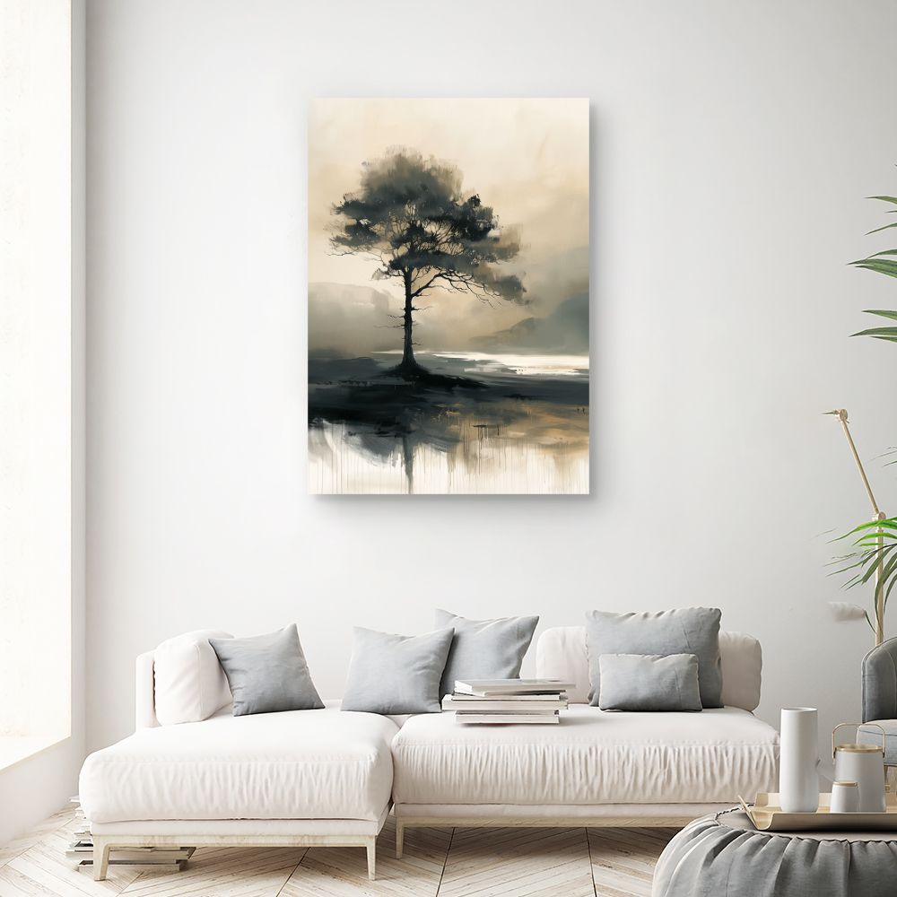 Toile "Arbre solitaire fascinant"