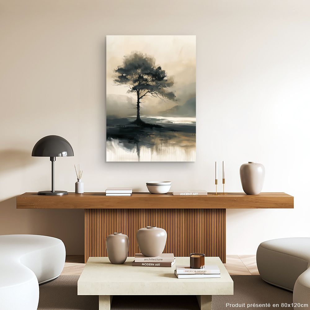 Toile "Arbre solitaire fascinant"