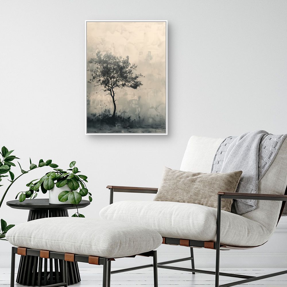 Toile "Arbre solitaire élégant"