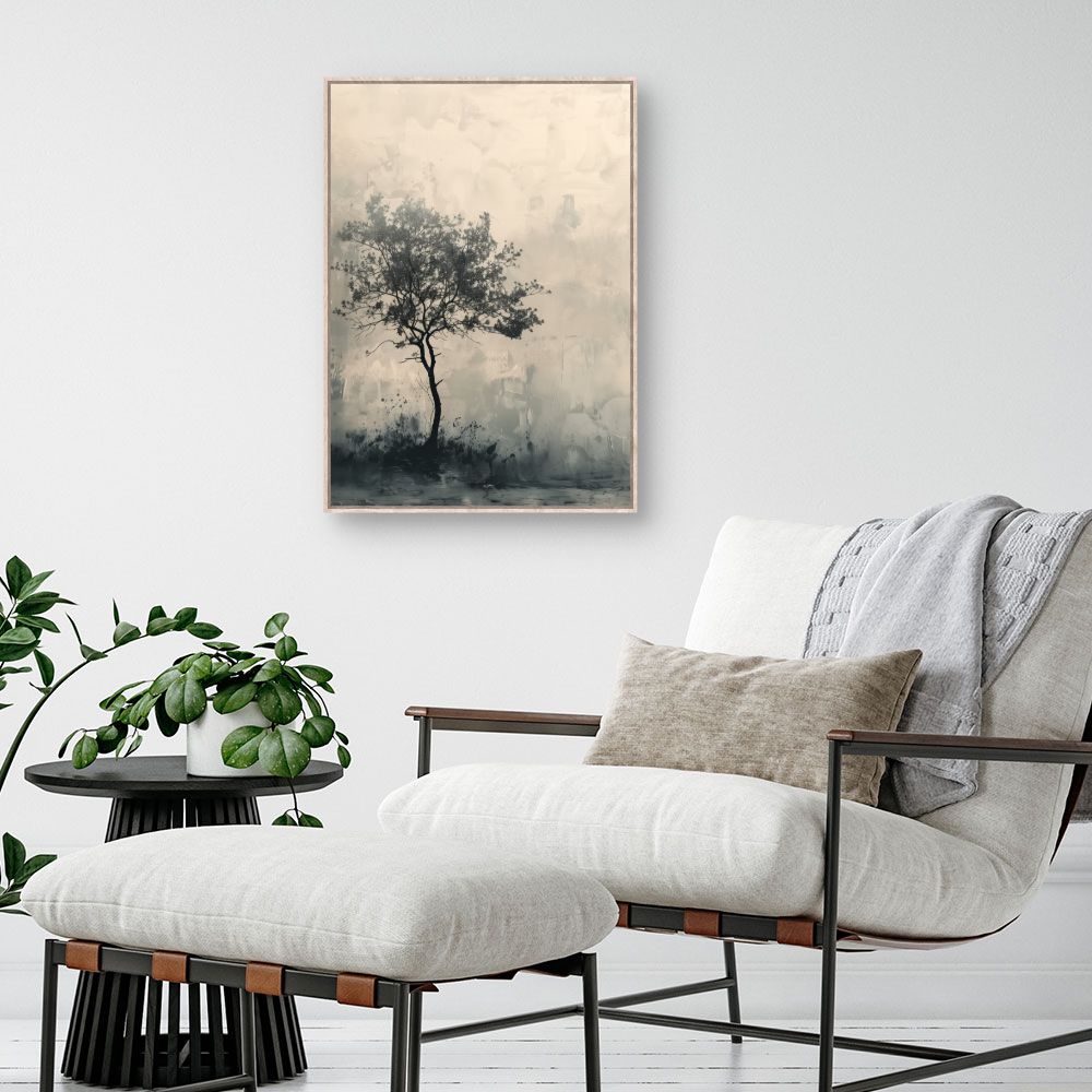 Toile "Arbre solitaire élégant"