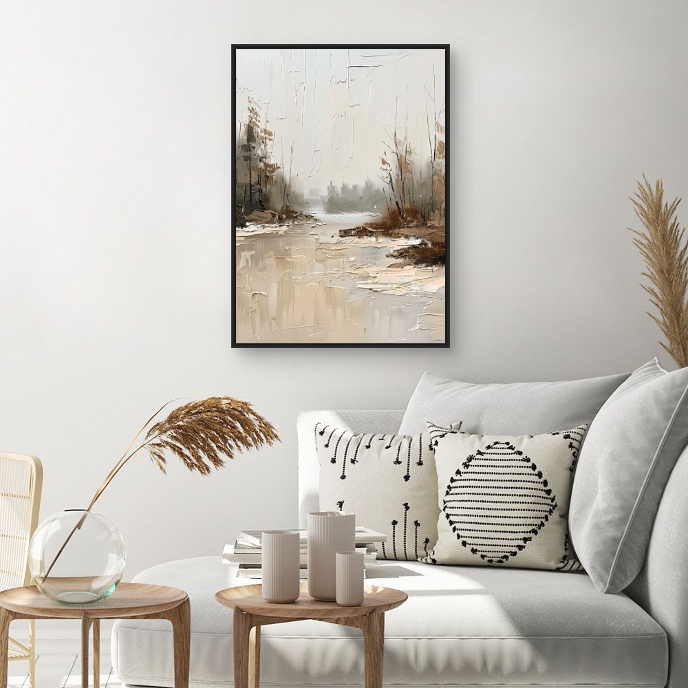 Toile "Paysage hivernal apaisant"