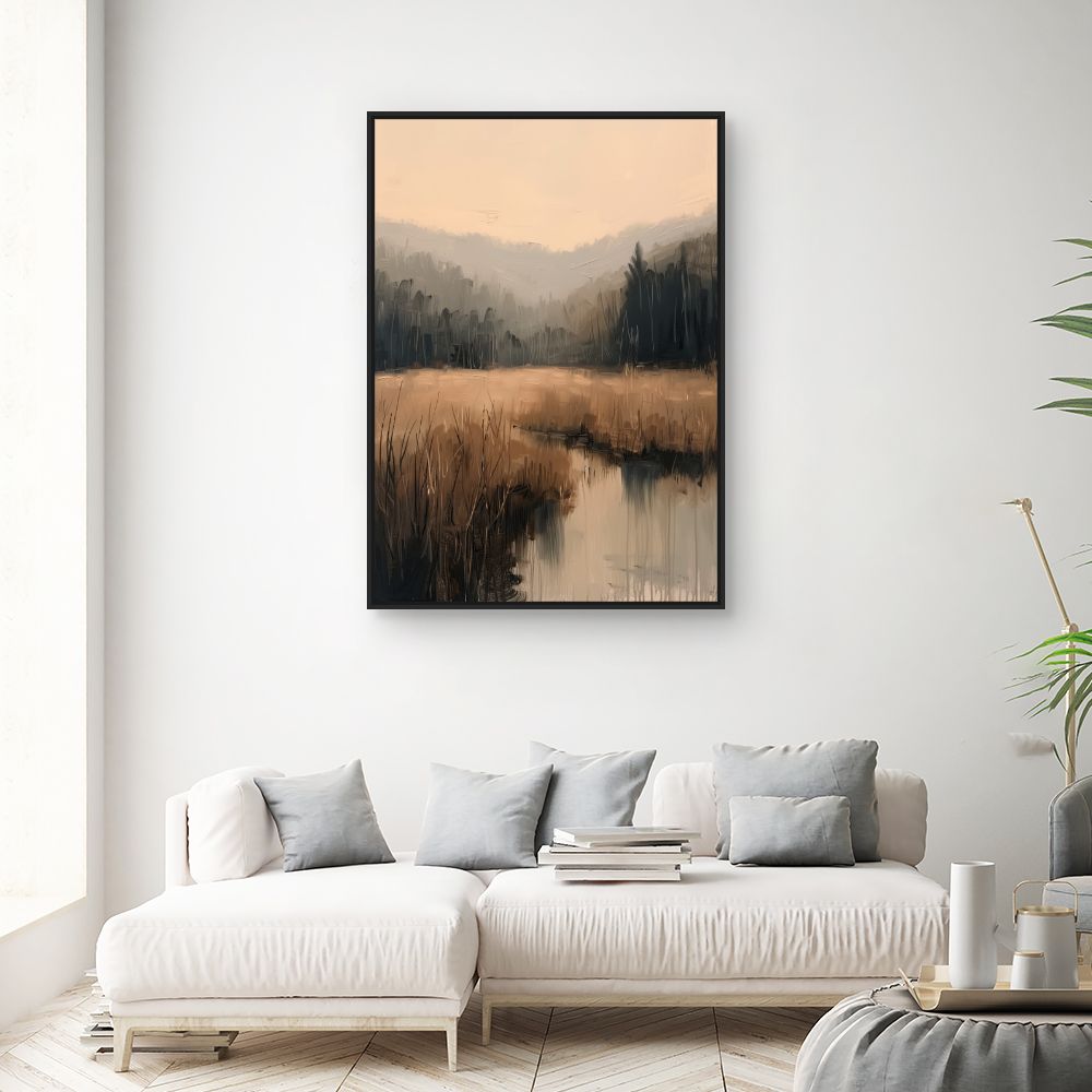 Toile "Paysage brumeux"