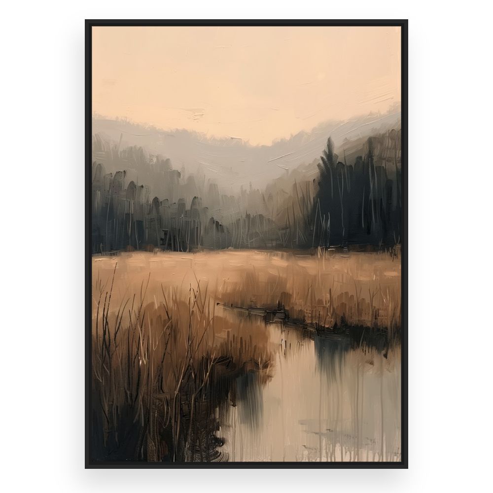 Toile Paysage brumeux – toile cadre noir (slide 3)