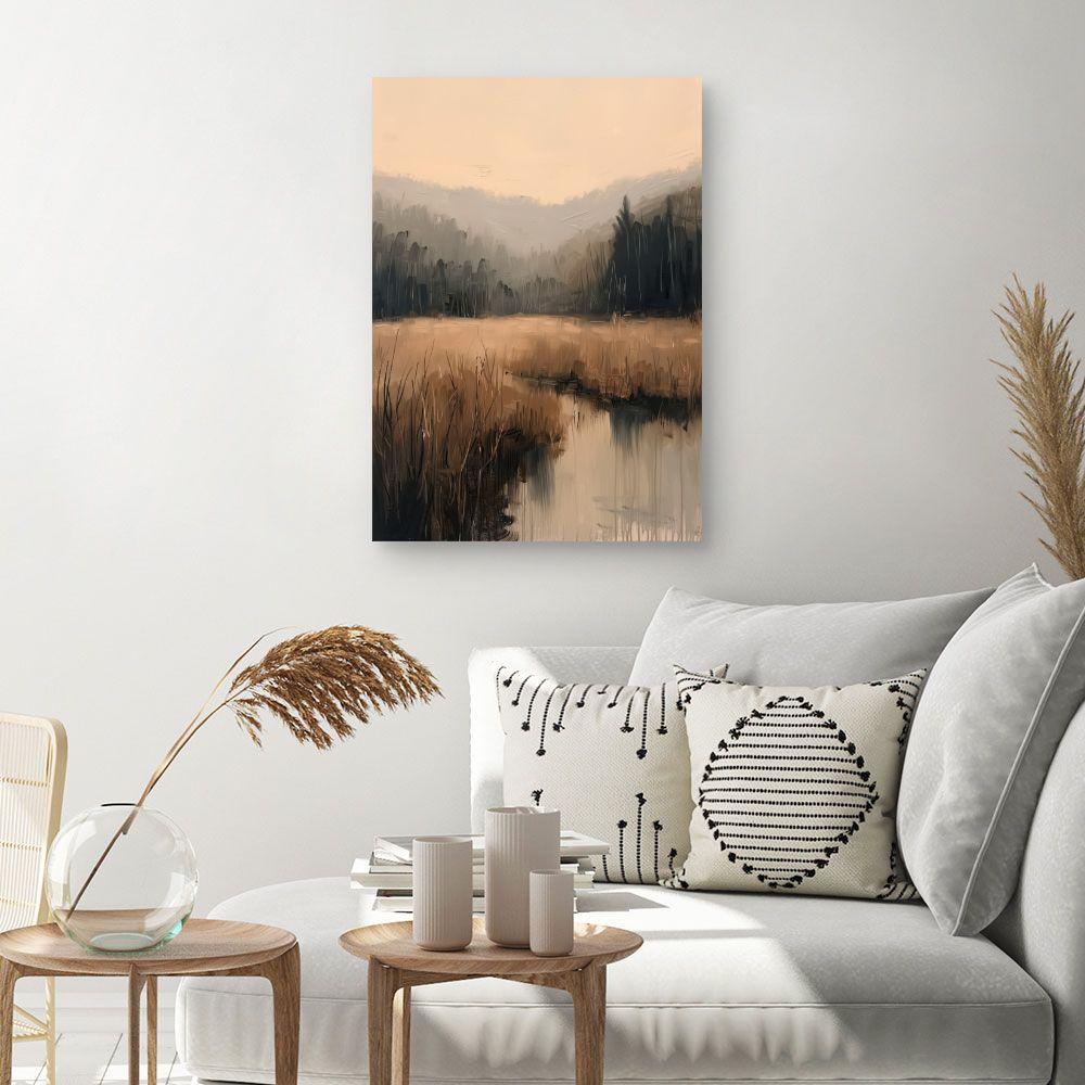Toile "Paysage brumeux"
