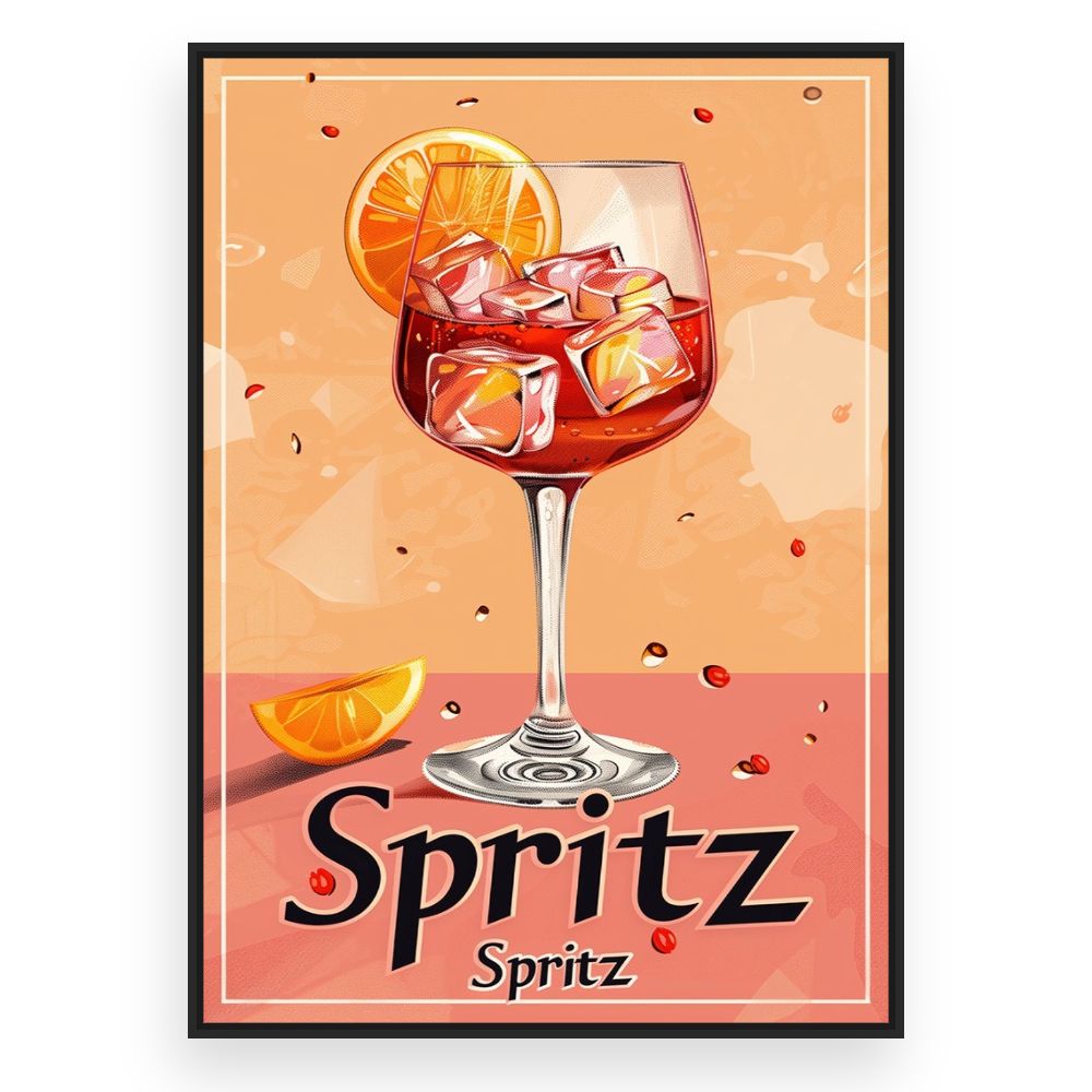 Toile Cocktail rafraîchissant – toile cadre noir (slide 3)