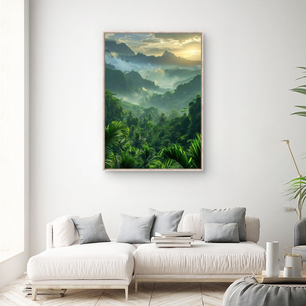 Schilderij "Weelderig tropisch paradijs"