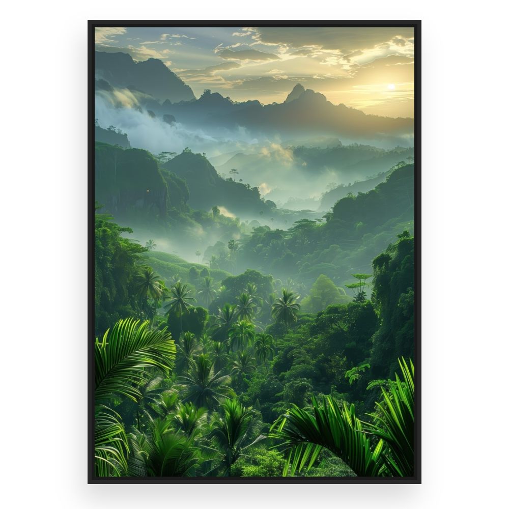 Toile Paradis tropical luxuriant – toile cadre noir (slide 3)