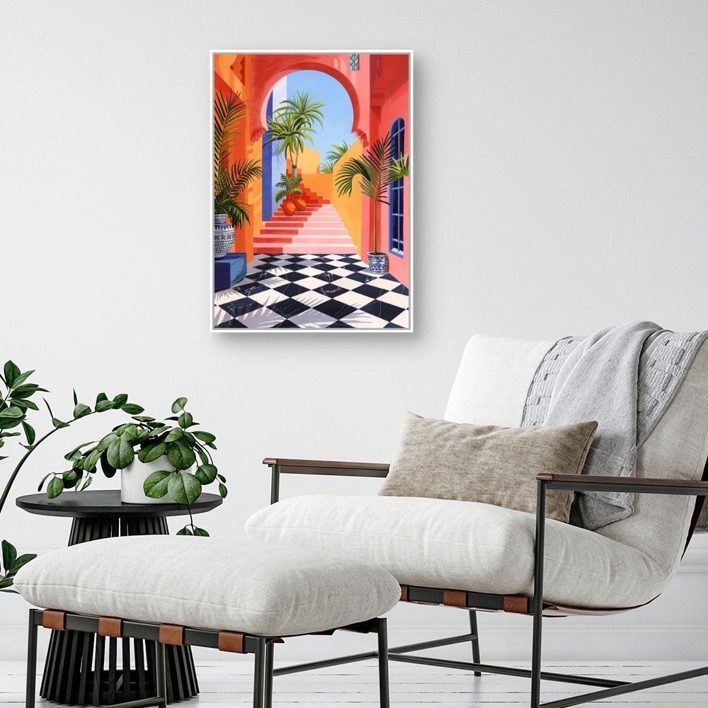 Schilderij "Levendige tropische ontsnapping"
