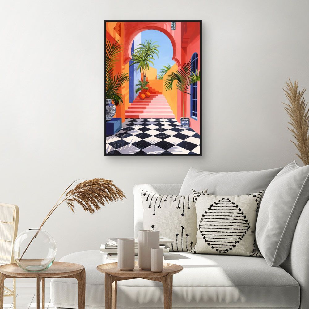 Schilderij "Levendige tropische ontsnapping"