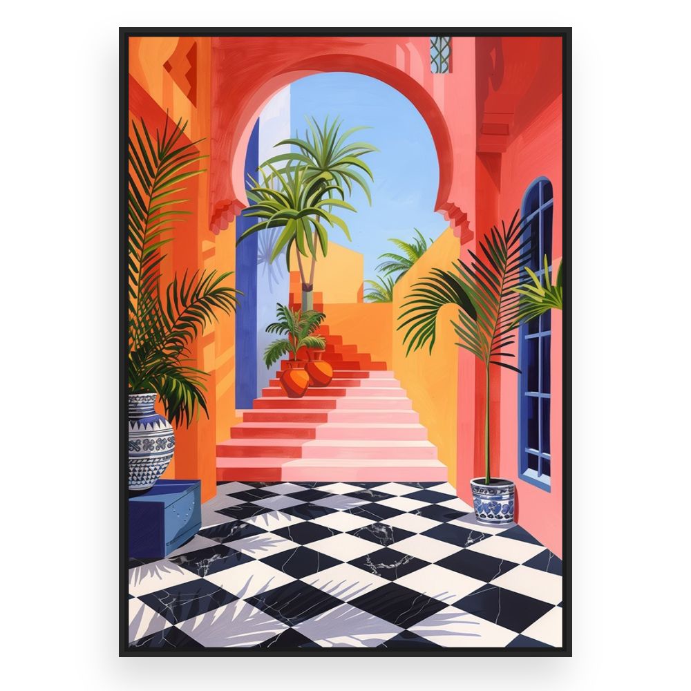 Toile Évasion tropicale vibrante – toile cadre noir (slide 3)