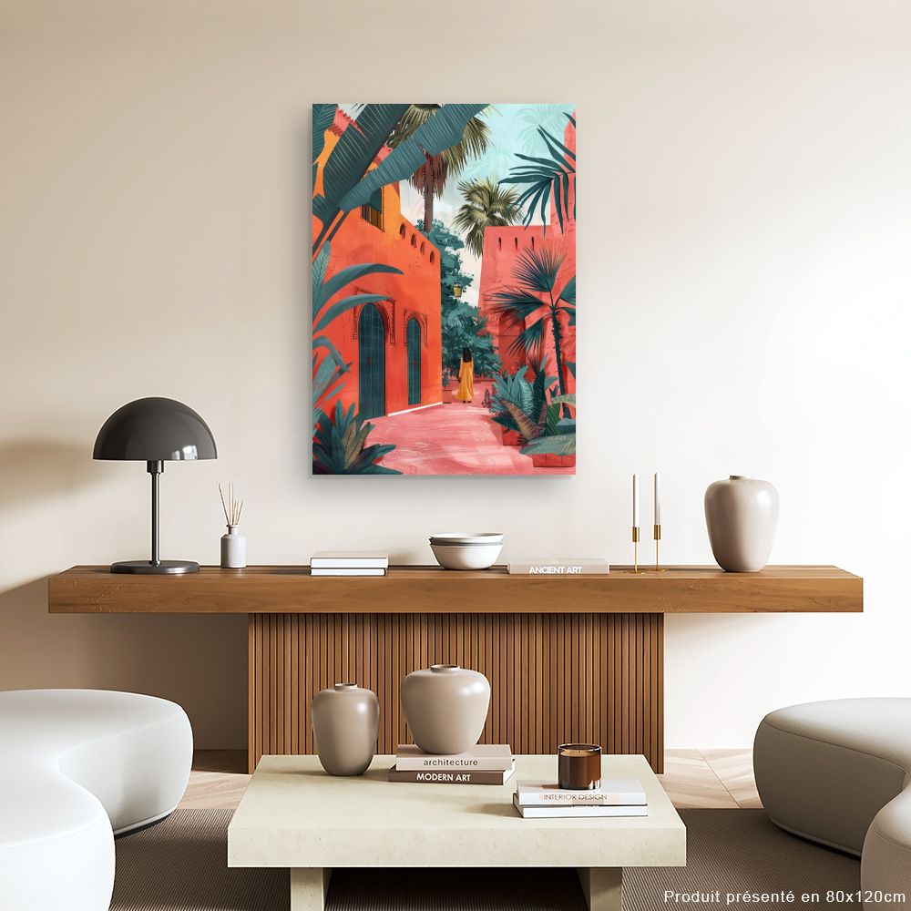 Schilderij "Zonnige exotische steeg"