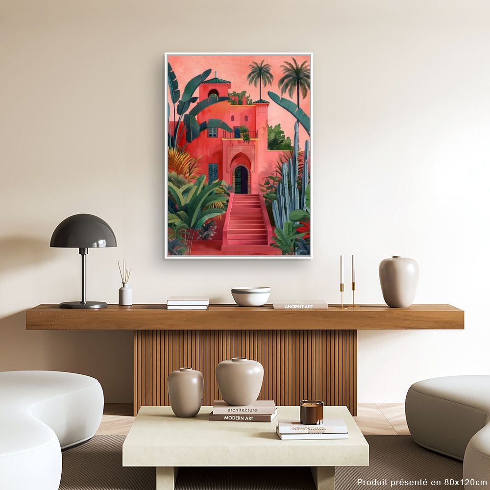 Toile "Oasis exotique vibrante"