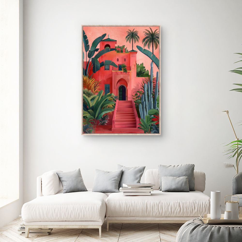 Toile "Oasis exotique vibrante"