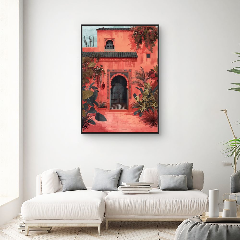Toile "Entrée exotique vibrante"