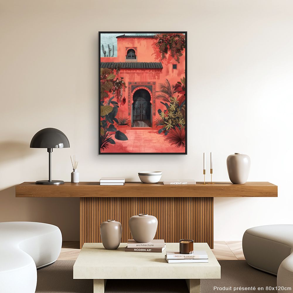 Toile "Entrée exotique vibrante"