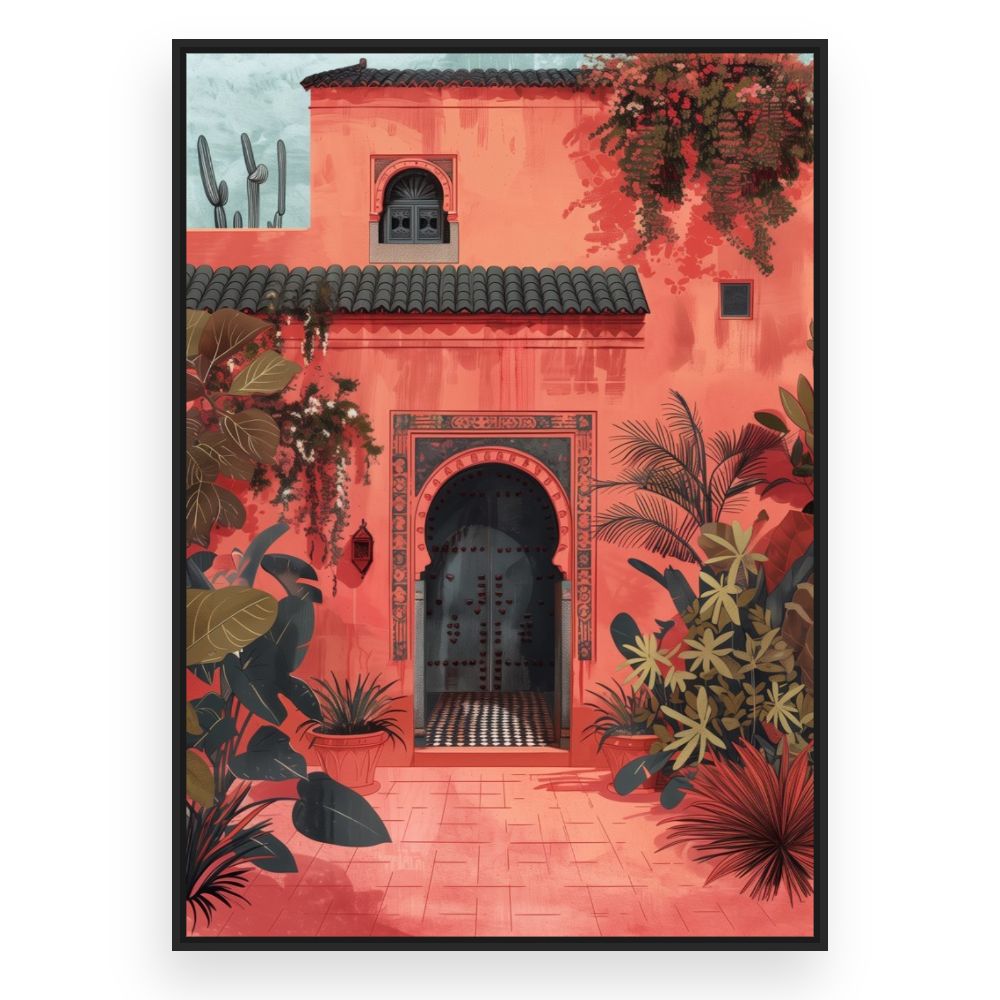 Toile Entrée exotique vibrante – toile cadre noir (slide 3)