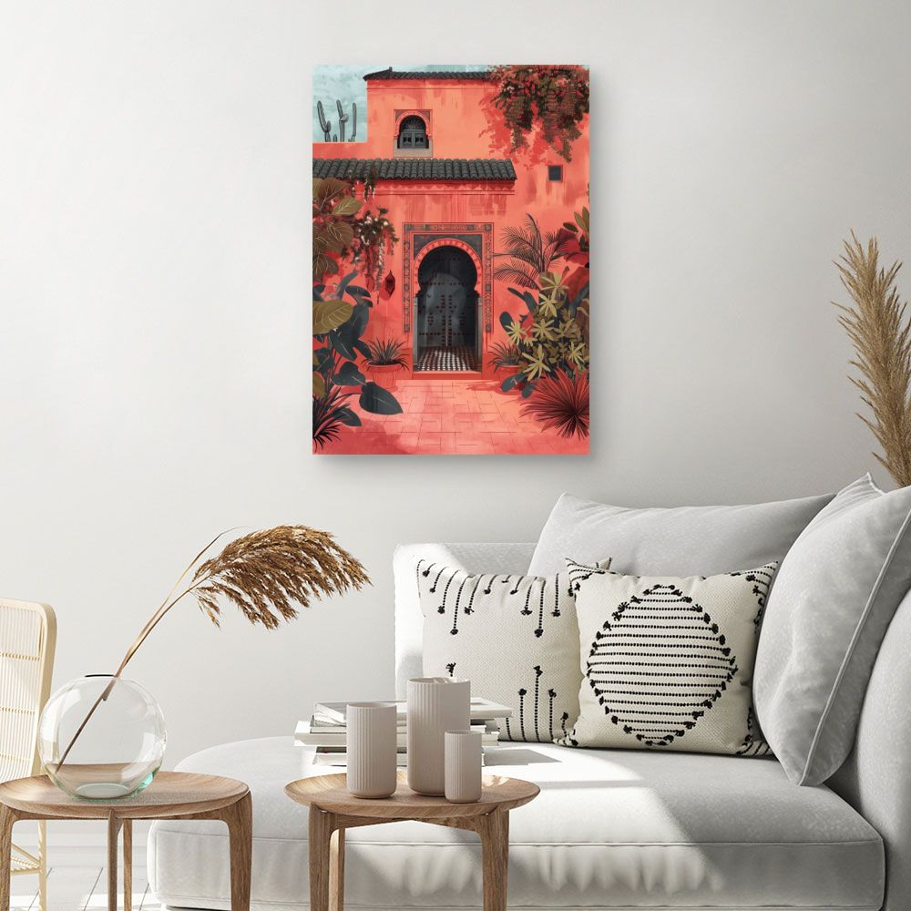 Toile "Entrée exotique vibrante"