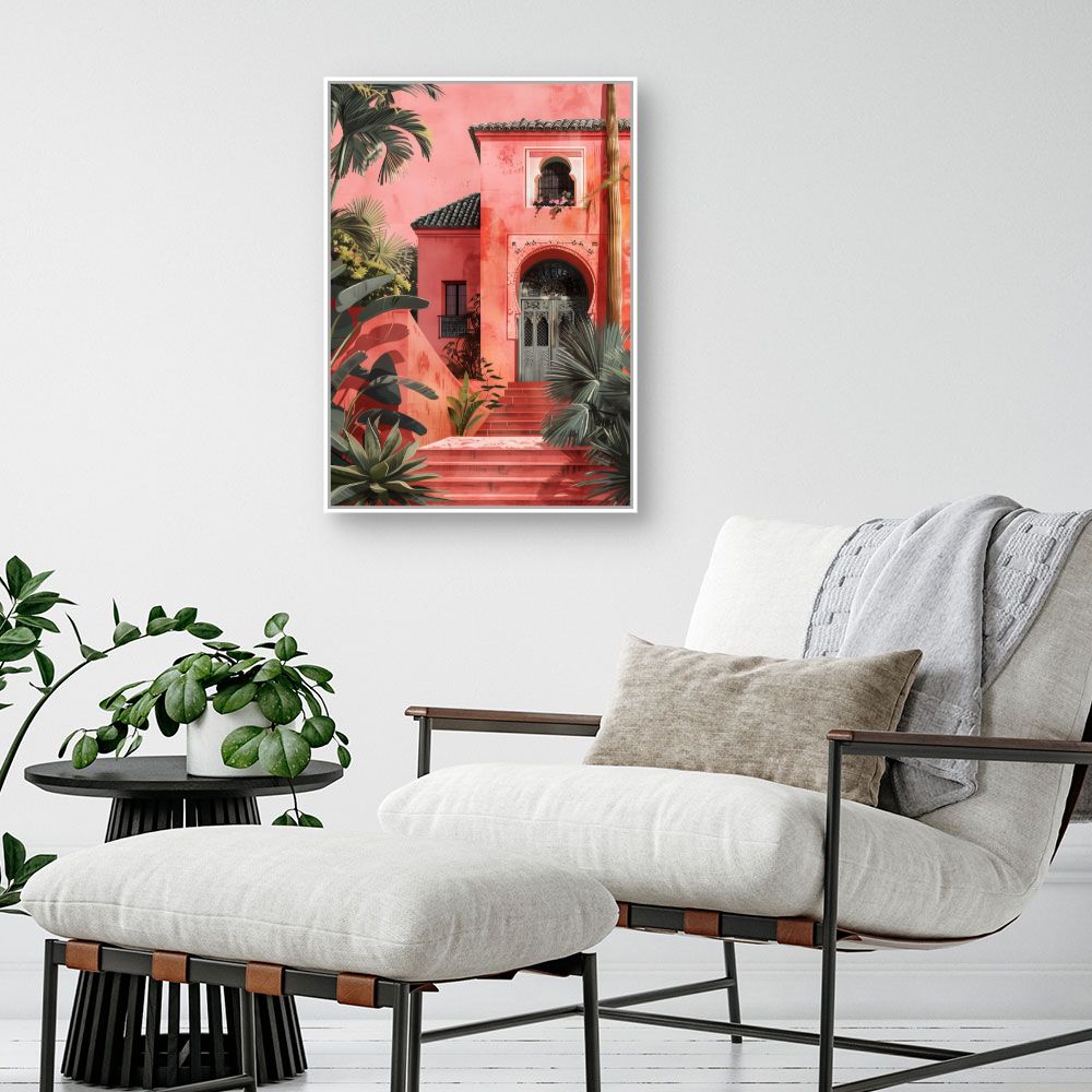 Schilderij "Exotische tropische villa"