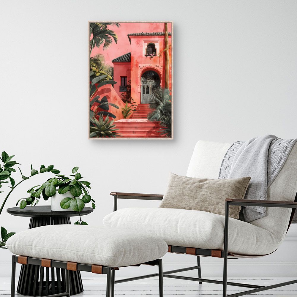 Schilderij "Exotische tropische villa"