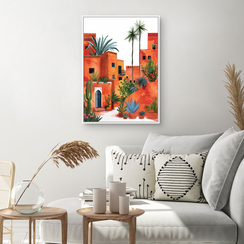Schilderij "Levendige exotische oase"