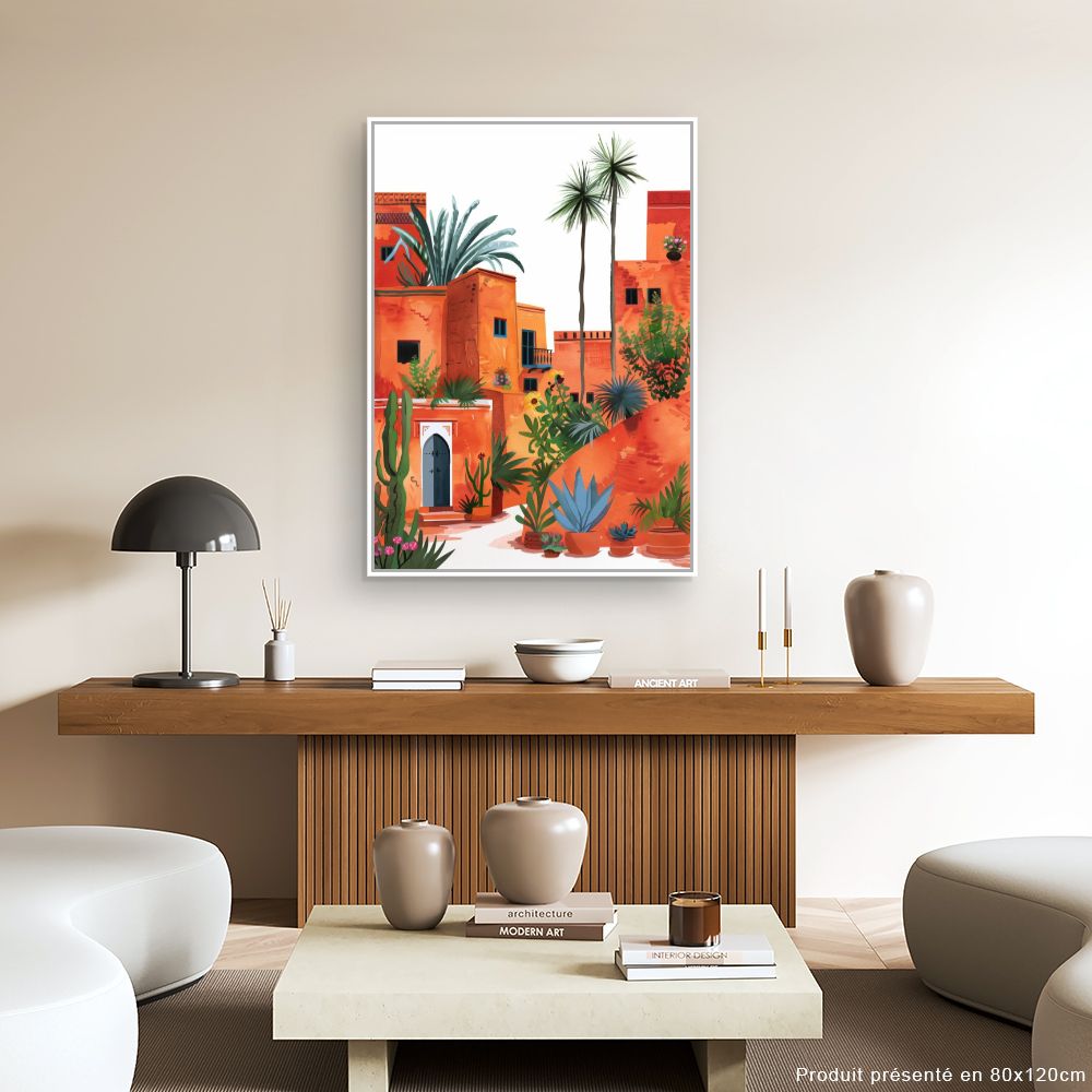 Schilderij "Levendige exotische oase"