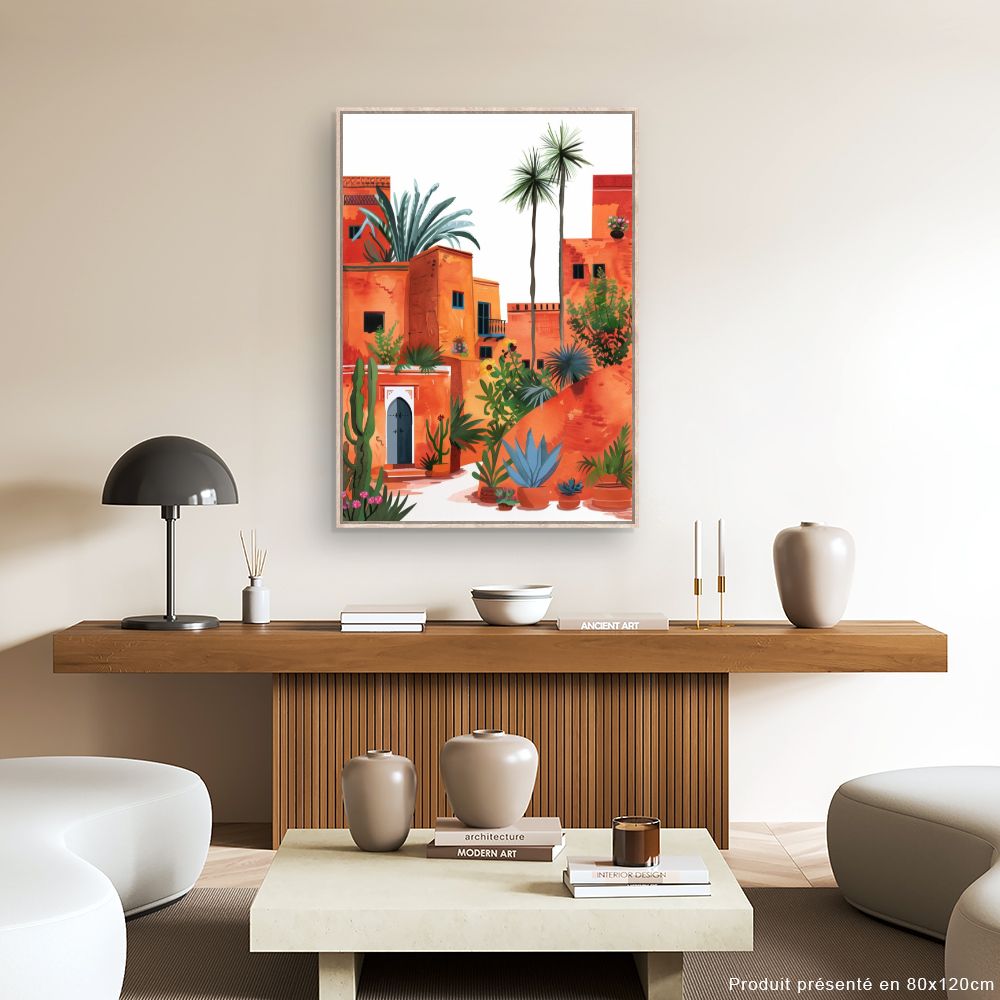 Schilderij "Levendige exotische oase"