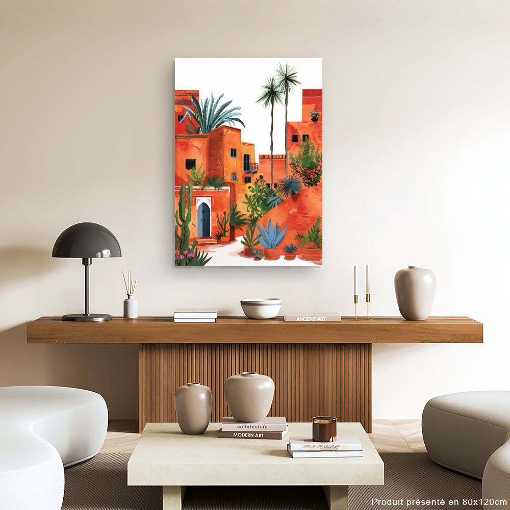 Schilderij "Levendige exotische oase"