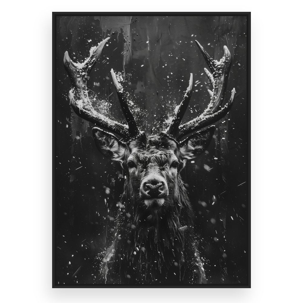 Toile Cerf majestueux – toile cadre noir (slide 3)