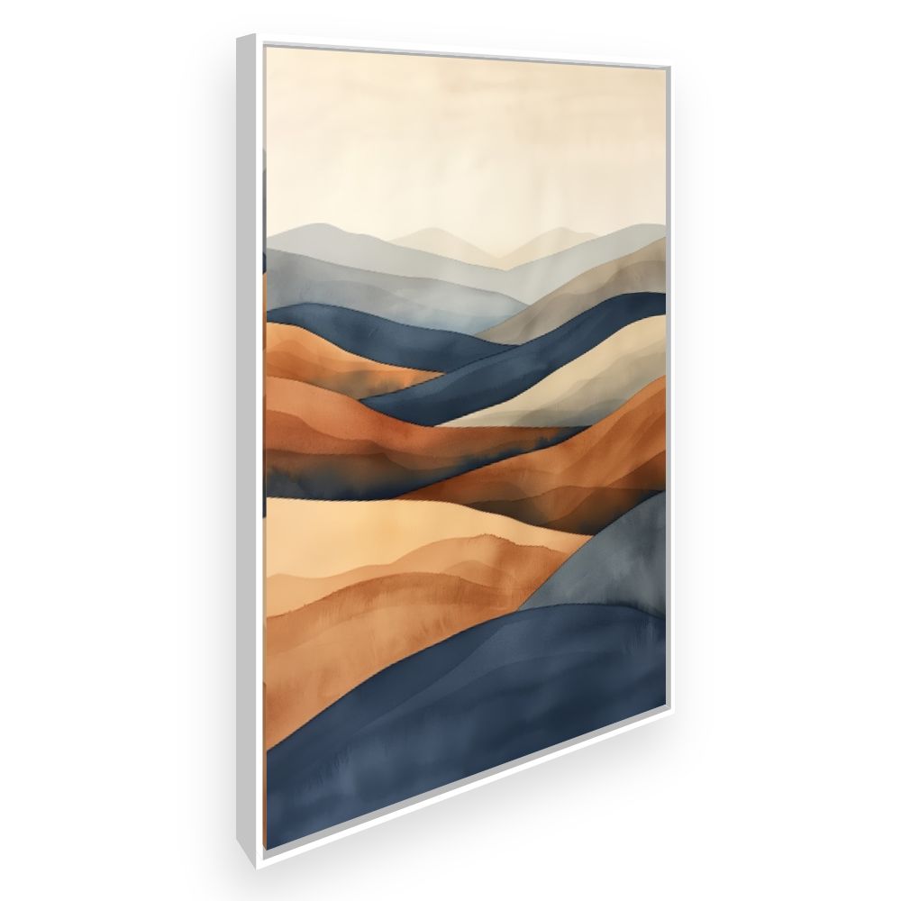 Toile Paysage ondulant – toile cadre blanc (slide 2)
