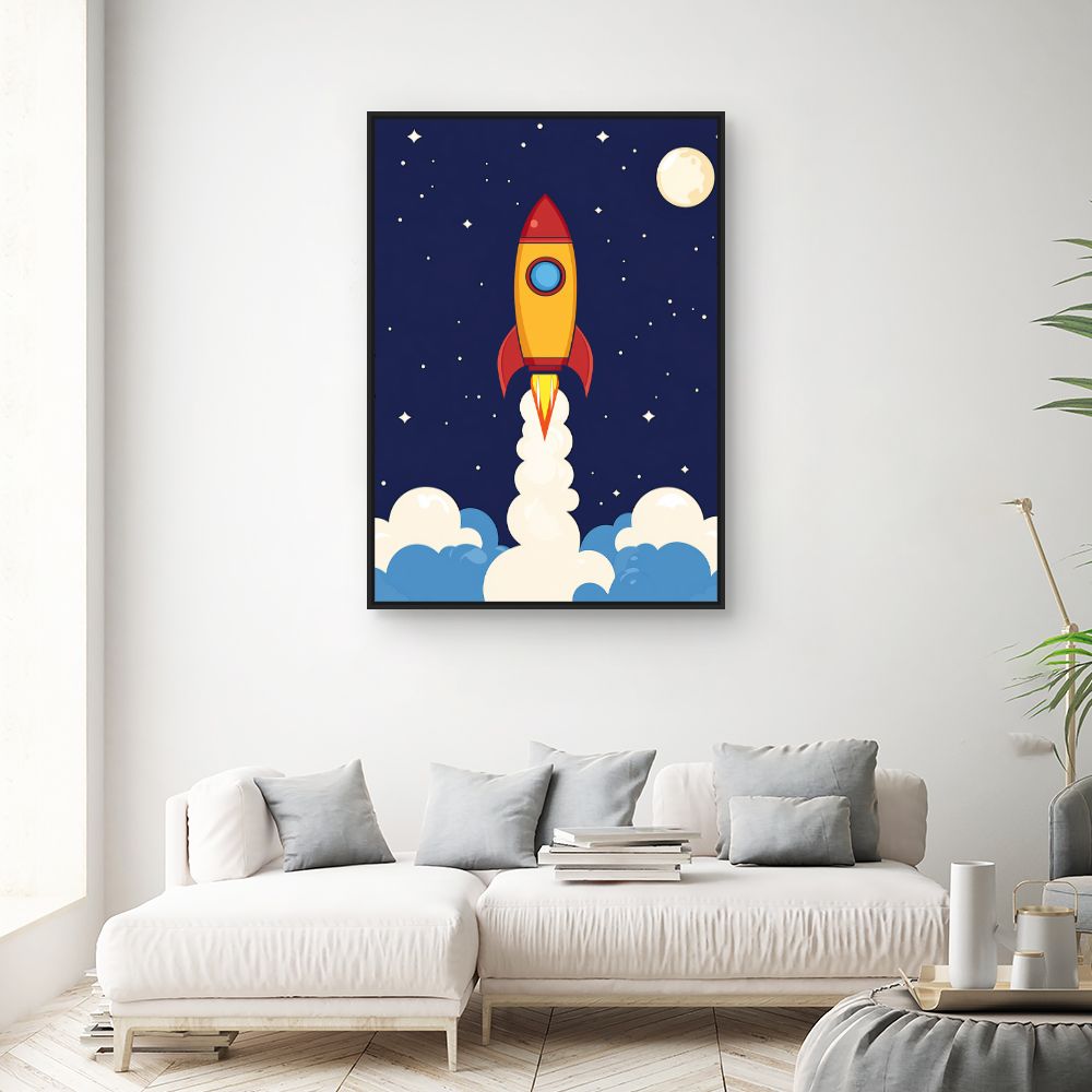 Tableau 'Fusée flamboyante'