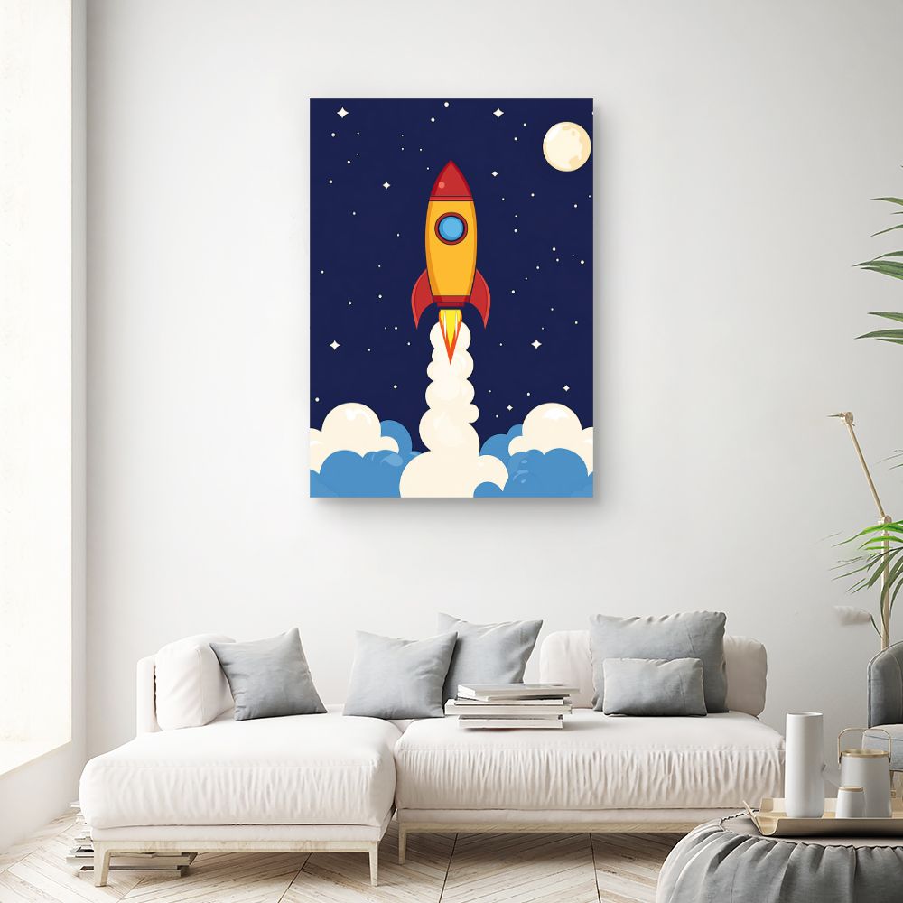 Tableau 'Fusée flamboyante'