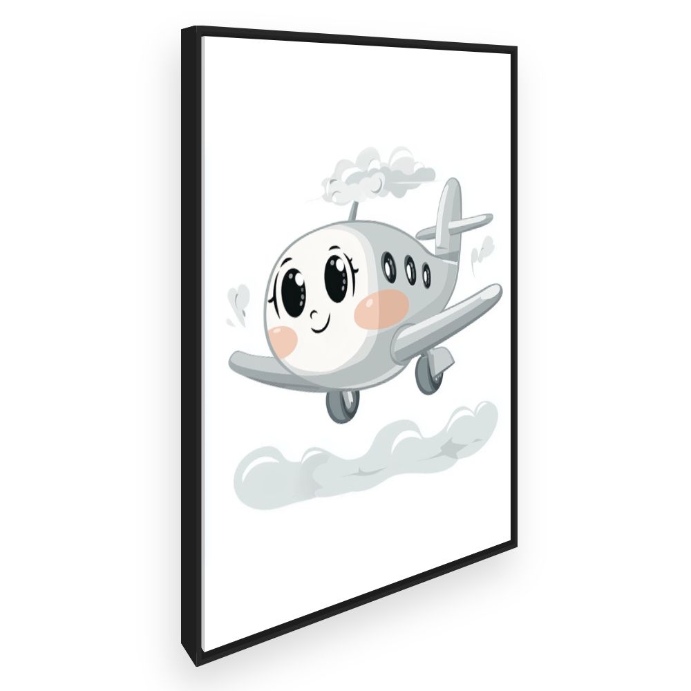 Tableau imprimé pour enfants 'Avion joyeux'